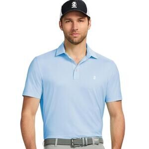 IZOD Men's Swingflex Elite Golf Polo Shirt Blue Size XL Mesh Performance NEW